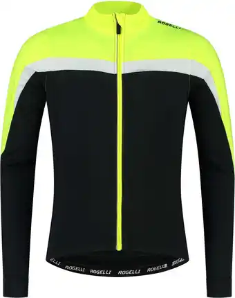 Bol.com Rogelli Course - Wielershirt Lange Mouwen - Fietsshirt Heren - Zwart/Fluor/Wit - Maat S aanbieding