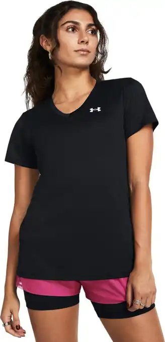 Bol.com Under Armour Tech SSV- Solid Dames Sportshirt - Zwart - Maat S aanbieding