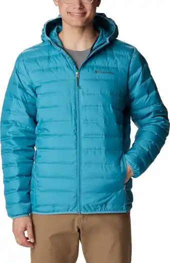 Bol.com Columbia Lake 22 Down Hooded Jacket - Gewatteerde Donsjas met Capuchon - Heren - Maat L - Lichtblauw aanbieding