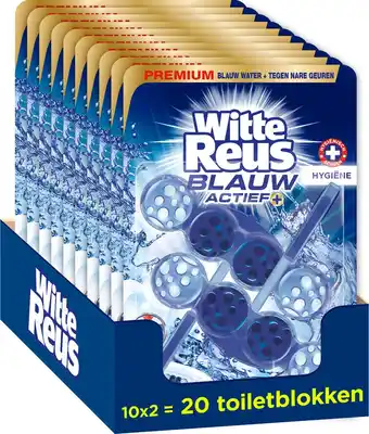 Bol.com Witte Reus Blauw Actief Toiletblok - Hygiëne - WC Blokjes Voordeelverpakking 20 stuks aanbieding