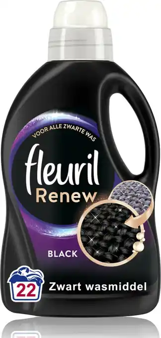 Bol.com Fleuril Wasmiddel Renew Zwart 22 Wasbeurten 1,32 liter aanbieding