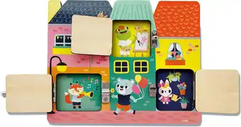 Bol.com SES - Ik leer - Sloten bord - houten bord met vrolijke illustraties - spelenderwijs leren - stimuleert de fijne motoriek aanbieding