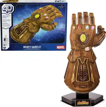 Bol.com 4D Build Marvel - Infinity Gauntlet - 3D Puzzel - 142 stuks - kartonnen bouwpakket aanbieding