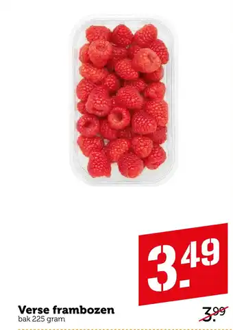 Coop Verse frambozen aanbieding