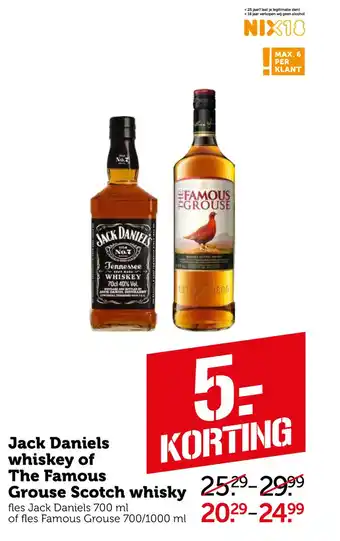 Coop Jack daniels whiskey of the famous grouse scotch whisky aanbieding