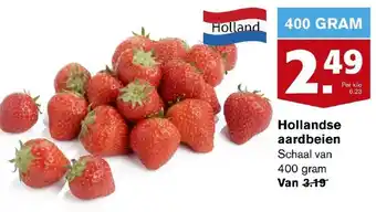 Hoogvliet Hollandse aardbeien 400g aanbieding