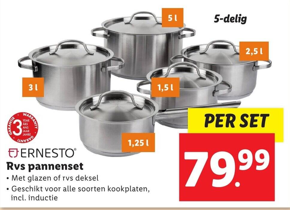 BBQ 2 delige stalen pannenset aanbieding bij ALDI