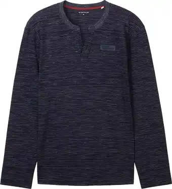 Bol.com TOM TAILOR longsleeve serafino Heren T-shirt - Maat M aanbieding