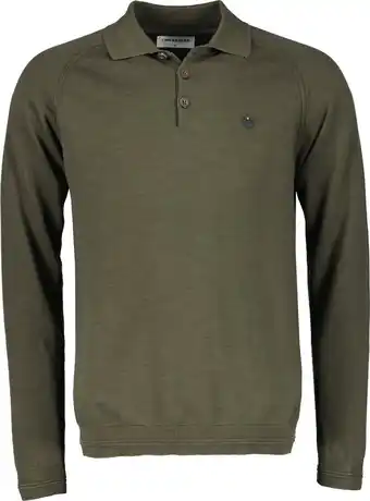 Bol.com No Excess Mannen Longsleeve Poloshirt Donkergroen aanbieding