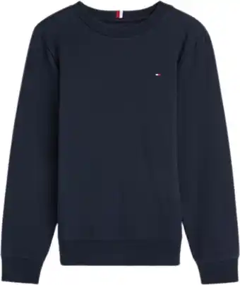 Bol.com Tommy Hilfiger Solid Sweatshirt Kinder Sweater - Unisex - Blauw - 12 Jaar aanbieding