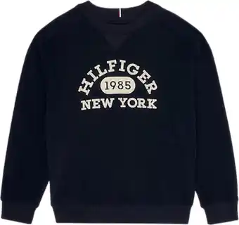 Bol.com Tommy Hilfiger VARSITY BOUCLE SWEATSHIRT Jongens Trui - Blue - Maat 8 aanbieding