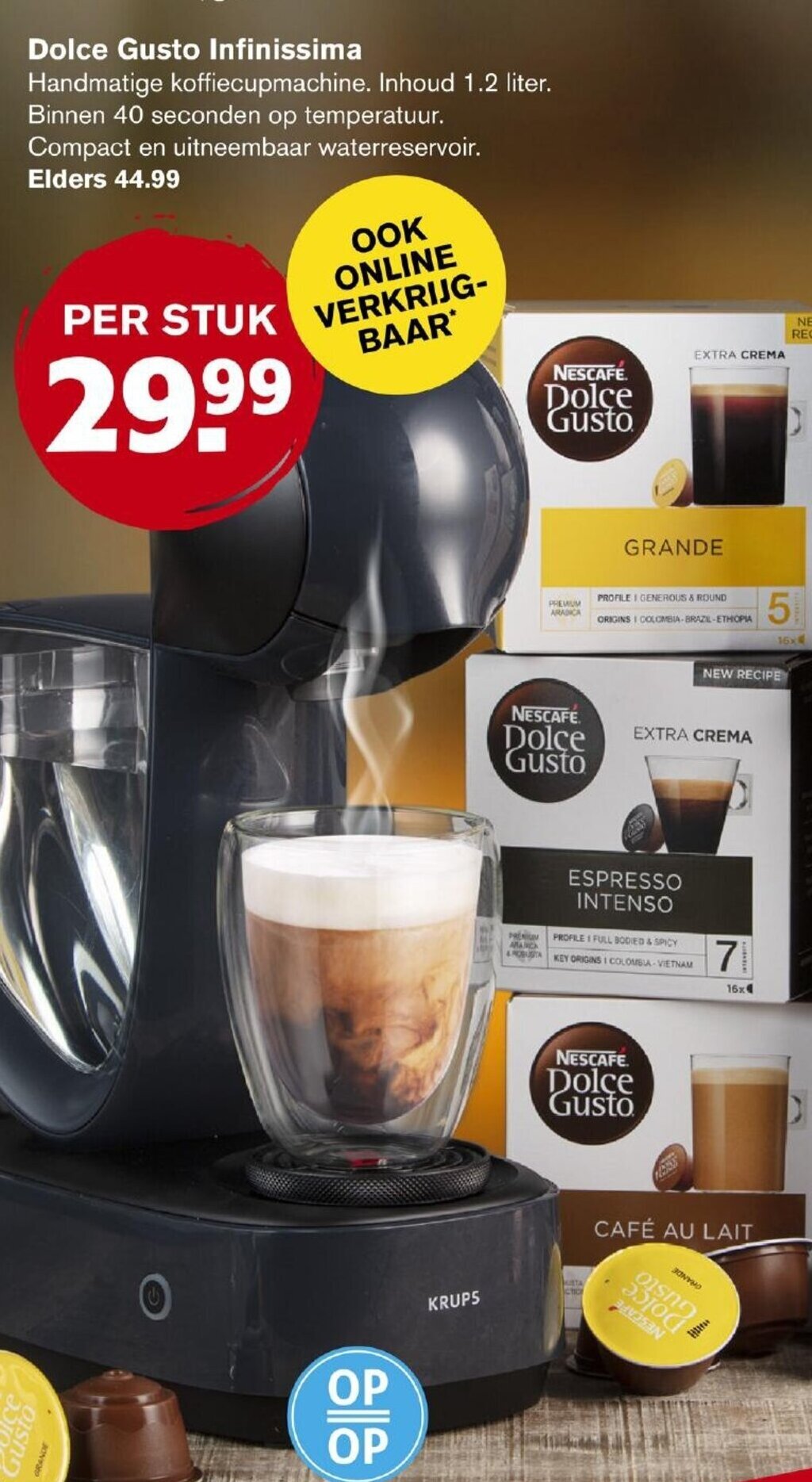 Dolce Gusto Infinissima aanbieding bij Hoogvliet