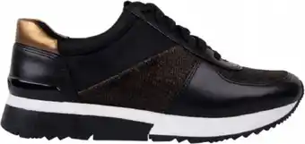 Bol.com Dames Sneakers Michael Kors Allie Trainer Black/bronze Zwart - Maat 40 aanbieding