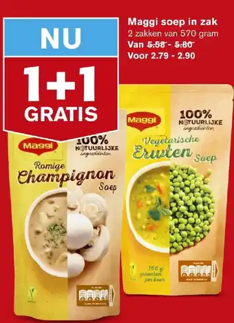 Hoogvliet Maggi soep in zak 570g aanbieding