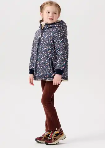 Bol.com Noppies Girls Jacket Annamaria reversible all over print Meisjes Jas - Black Iris - Maat 116 aanbieding