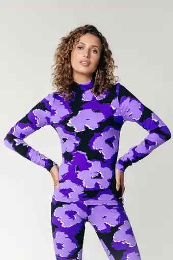 Bol.com Colourful Rebel Neyo Graphic Flower Peached Turtleneck Top - M aanbieding