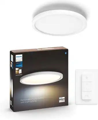 Bol.com Philips Hue Aurelle paneellamp - warm tot koelwit licht - rond - 1 dimmer switch aanbieding