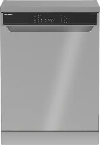 Bol.com Sharp-QWNA1FF45DIEU-vrijstaande vaatwasser-RVS-energie label D-besteklade aanbieding