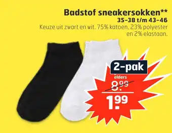 Trekpleister Badstof sneakersokken aanbieding