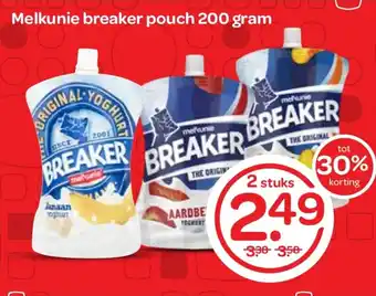 Spar Melkunie breaker pouch 200 gram aanbieding