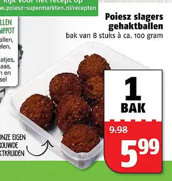 Poiesz Poiesz slagers gehaktballen aanbieding