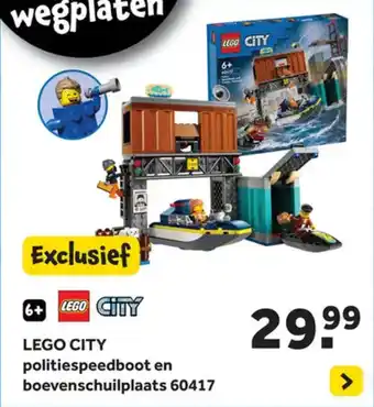 Intertoys Lego city politiespeedboot en boevenschuilplaats 60417 aanbieding