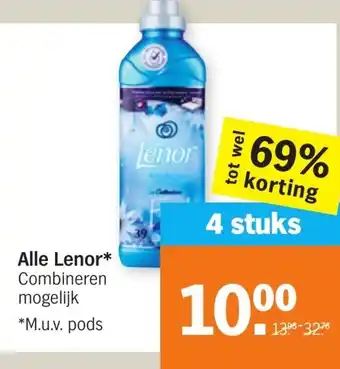 Albert Heijn Alle lenor 4 stuks aanbieding