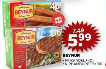 Sahan Supermarkten Beynur frikandel (40) Kiphamburger (36) aanbieding