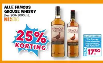 Boon`s Markt The Famous Grouse whisky 700ml/1L aanbieding