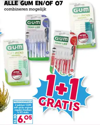 Boon`s Markt Gum en 07 1+1 aanbieding