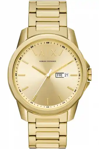 Bol.com Armani Exchange AX1734 Herenhorloge 44 mm - Goudkleurig aanbieding