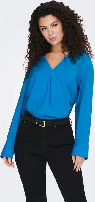 Bol.com Only ONLKATE LS VN TOP - Brilliant Blue Blue aanbieding