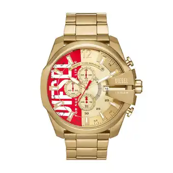 Bol.com Diesel MEGA CHIEF DZ4642 Heren Horloge 51 mm - Goudkleurig aanbieding