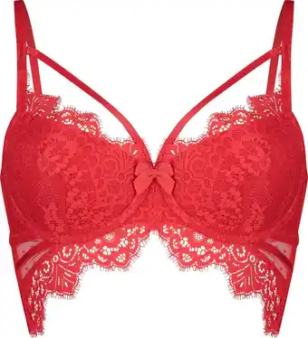 Bol.com Hunkemöller Dames Lingerie Voorgevormde longline beugel bh Marilee - Rood - maat E90 aanbieding