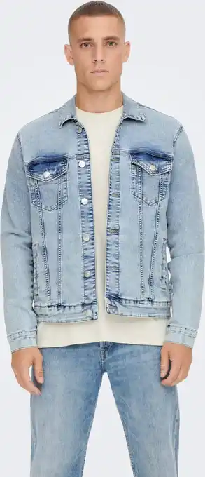 Bol.com ONLY & SONS ONSCOIN L. BLUE 4334 JACKET NOOS Heren Jas - Maat S aanbieding