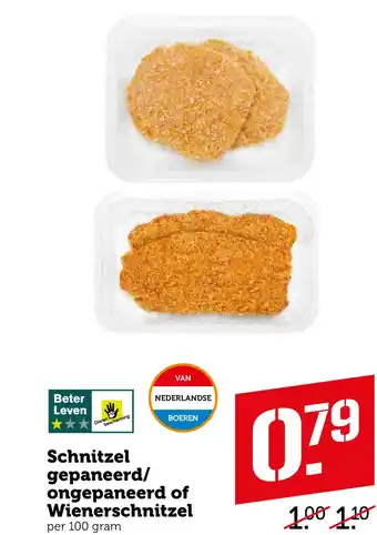 Coop Schnitzel aanbieding