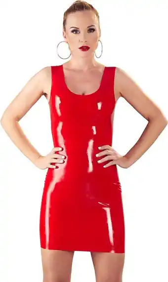 Bol.com Latex Mini Jurk – Rood aanbieding