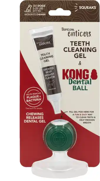 Bol.com TropiClean Enticers - Tandgel Hond - met KONG Dental Ball - Rund - Kleine Honden - 30 ml aanbieding