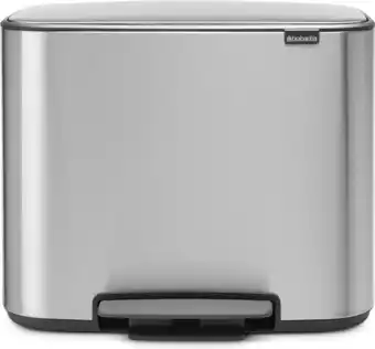 Bol.com Brabantia Bo Prullenbak Afval scheiding- 11 + 23 liter - Matt Steel Fingerprint Proof aanbieding