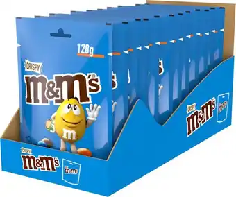 Bol.com M&M'S Crispy - Melk Chocolade Snoepjes - Zakken - 12 x 128g aanbieding