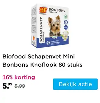 Plein.nl Biofood Schapenvet Mini Bonbons knoflook 80 stuks aanbieding