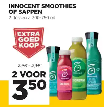 Jumbo Innocent smoothie of sap 2*300-750ml aanbieding