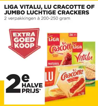 Jumbo Liga Vitalu, LU Cracotte of Jumbo Luchtige crackers 2*200-250g aanbieding