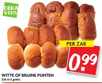 Dekamarkt Witte of Bruin punten 8st aanbieding