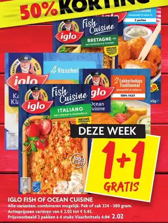 Dekamarkt Iglo Fish en Ocean Cuisine 2*224-380g aanbieding