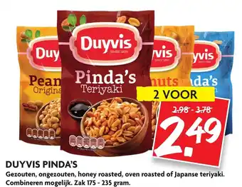 Dekamarkt Duyvis Pinda's 2*175-235g aanbieding