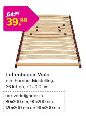 Leen Bakker Lattenbodem Viola 70*200 cm aanbieding