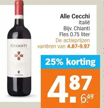 Albert Heijn Alle Cecchi 0.75 liter aanbieding