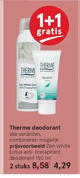 Etos Therme Deodorant 2 stuks aanbieding