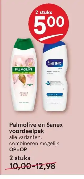 Etos Palmolive en Sanex Voordeelpak 2 stuks aanbieding